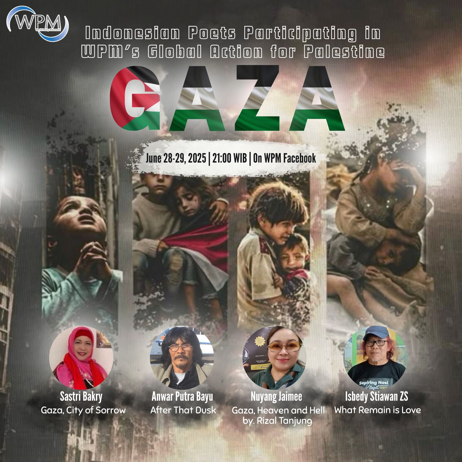 Gelar Aksi untuk Palestina, 4 Penyair Indonesia Tampil Bersama Penyair Dunia