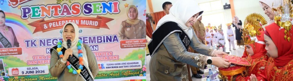 Bunda PAUD Kota Pariaman Buka Pentas Seni dan Lepas Ratusan Anak TK, Tekankan Transisi PAUD ke SD yang Menyenangkan
